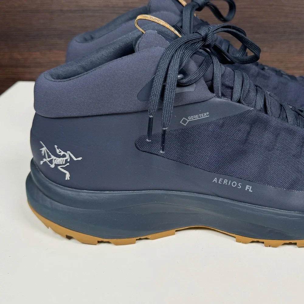 Arc'teryx Aerios FL Mid Gore-Tex Hiking Trial Boots Shoes - US 9 - Blue/ Gum